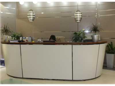 Tera Reception Desk Range - White/Walnut Top